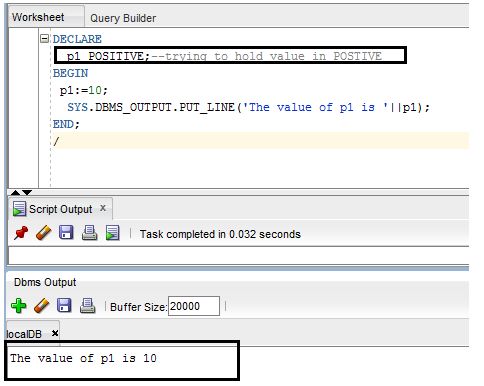 Demonstrating POSITIVE type